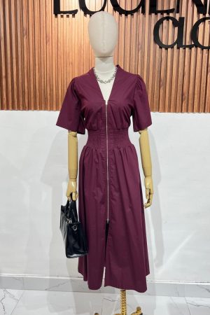 VESTIDO ZIPER BURGUNDY