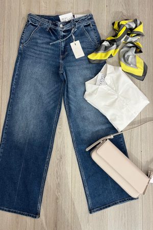 JEANS  WIDE LEG DARK BLUE