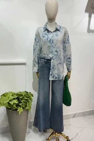 BLUSA SATEN LIGHT BLUE