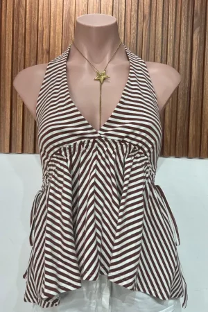 BLUSA HALTER STRIPE