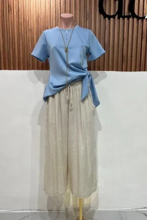 PANTALON CORTO BEIGE