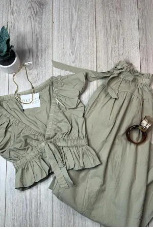 CONJUNTO VNECK OLIVE
