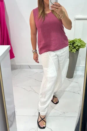 BLUSA LINO BUGAMBILIA