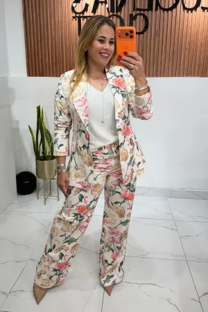 PANTALON BLAZER FLORES