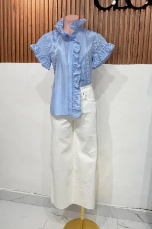 BLUSA BOTONES STRIPE BLUE