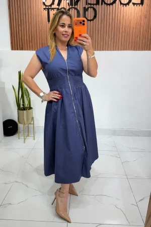 VESTIDO ZIPER NAVY