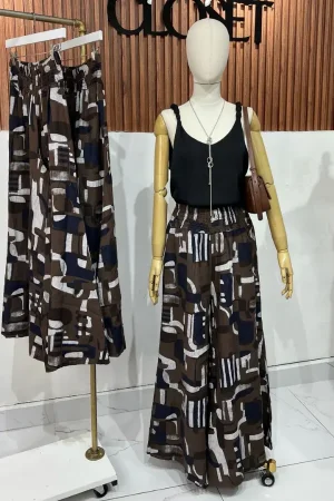 PANTALON LINO CHOCOLATE